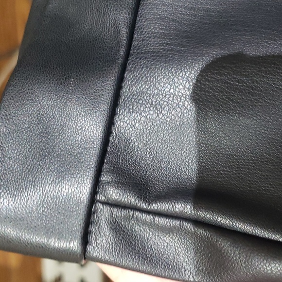 Nwt Jason Wu Size XL Split Front Seam Faux Vegan Leather Moto Pants in Black new - Picture 9 of 10